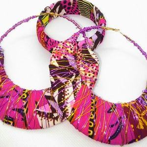 Ankara Earrings and Bracelet